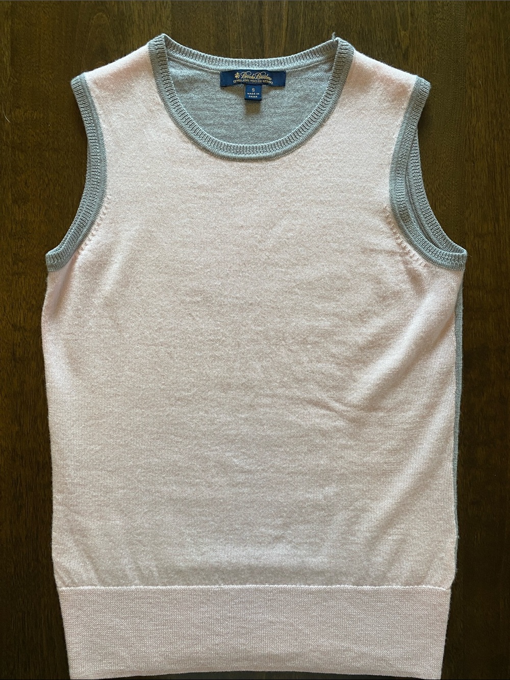 Brooks Brothers Women’s Light Pink Fine Italian Merino Sleeveless Sweater